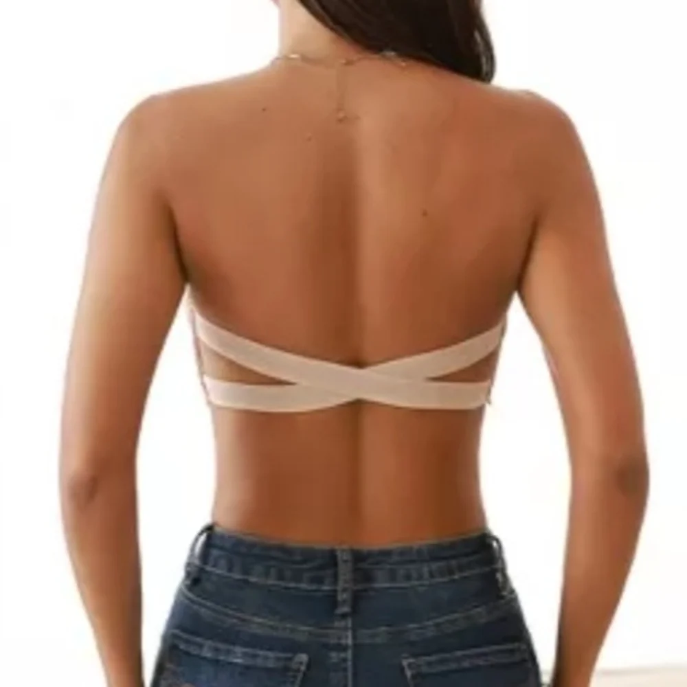 🔥MWT CUPSHE Women's NUDE Lace Bandeau Bra - Picture 4 of 10